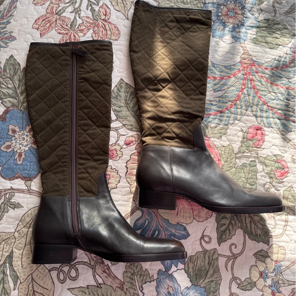 Ralph Lauren Kamille Quilted Leather Boots - Picture 3 of 7
